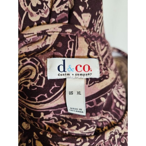 Denim & Company Women's Tunic Top, Size XL, Round Neck Paisley Print - Picture 5 of 6